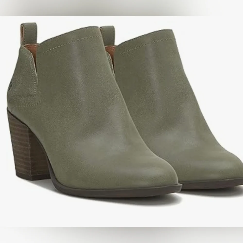 Lucky Brand Branndi Bootie in Olive Night, Size 8, NWOT